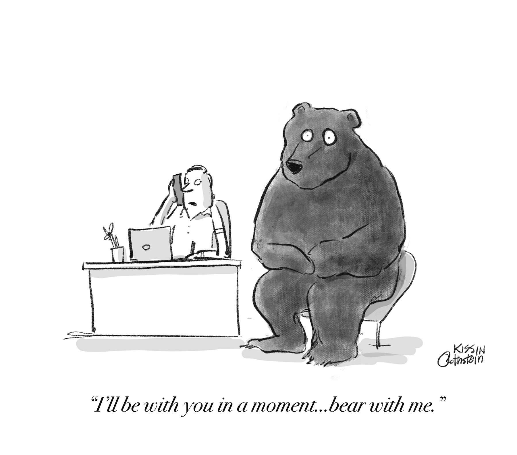 Lisa Rothstein ’82 bear cartoon