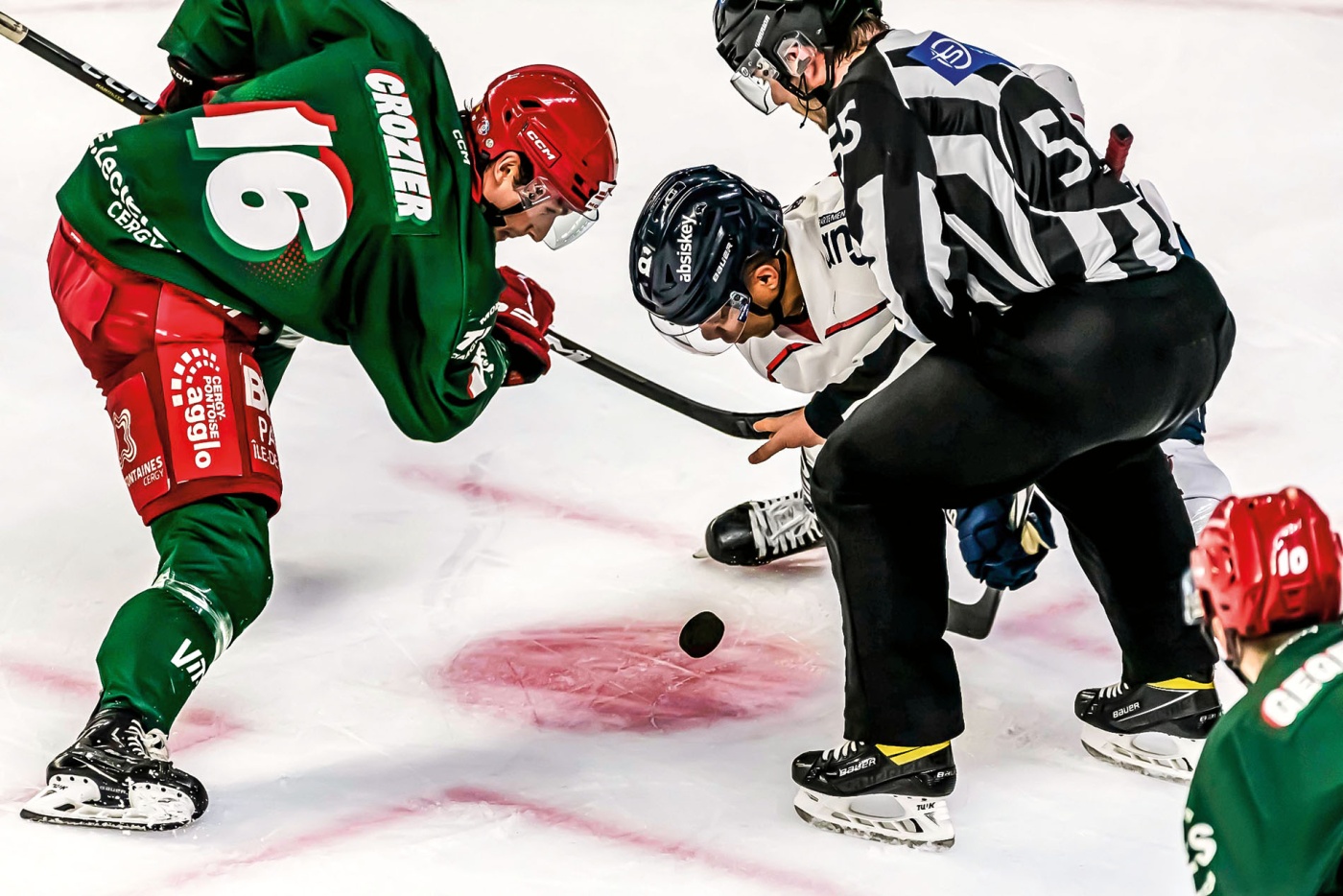 Image of Tristan Crozier on the ice playing hockey.