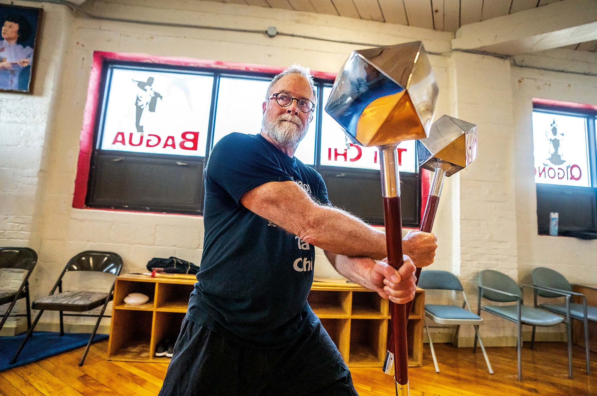 photo of Prof Michael Kennedy in the martial arts studio