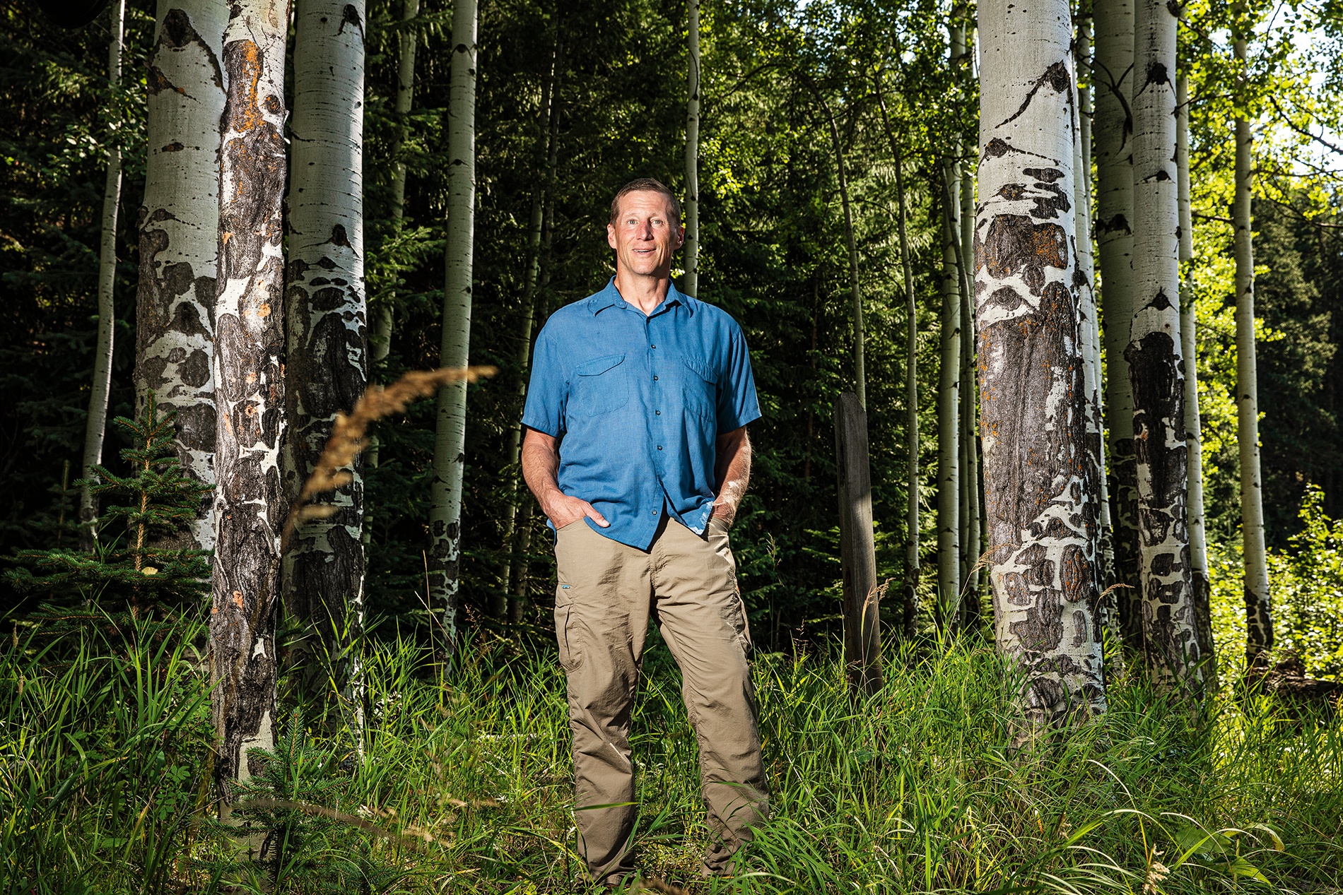 photo of Gregory Stiller in his yard