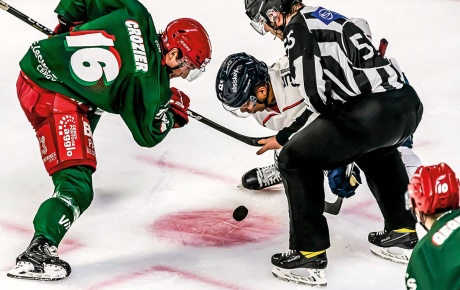 Image of Tristan Crozier on the ice playing hockey.