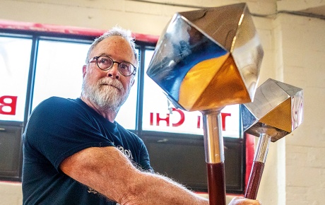 photo of Prof Michael Kennedy in the martial arts studio