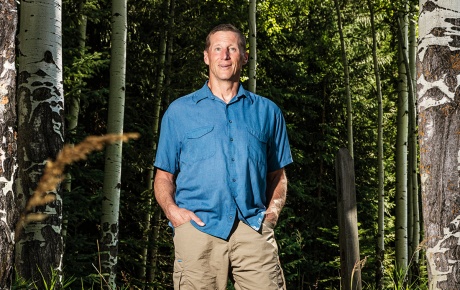 photo of Gregory Stiller in his yard